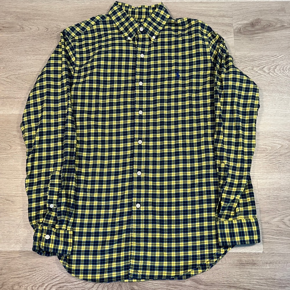 Polo Ralph‎ Lauren Men Plaid Long Sleeve Button Down Shirt Size Medium
